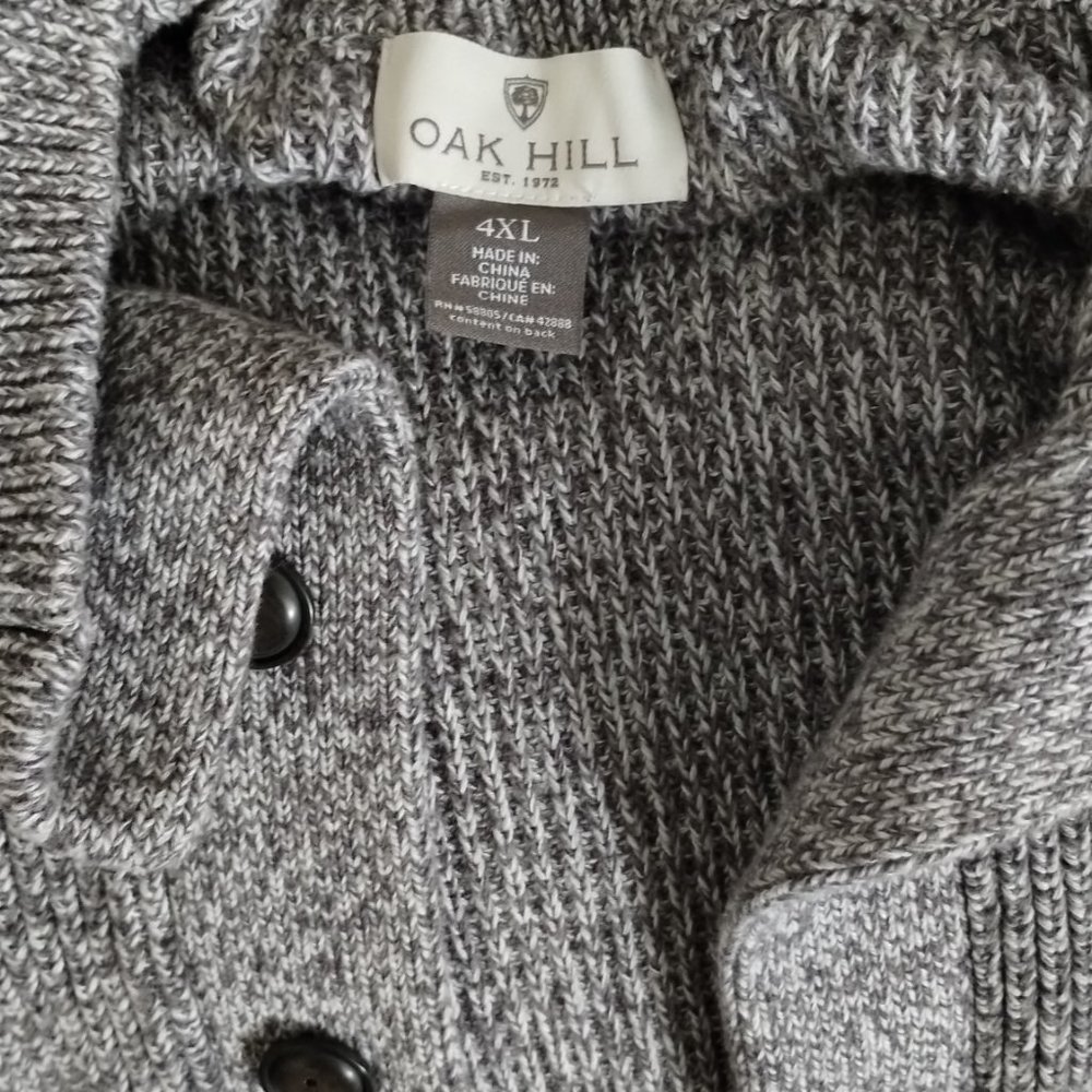 Men's Cardigan, Oak Hill size 4XL - Picture 3 of 4